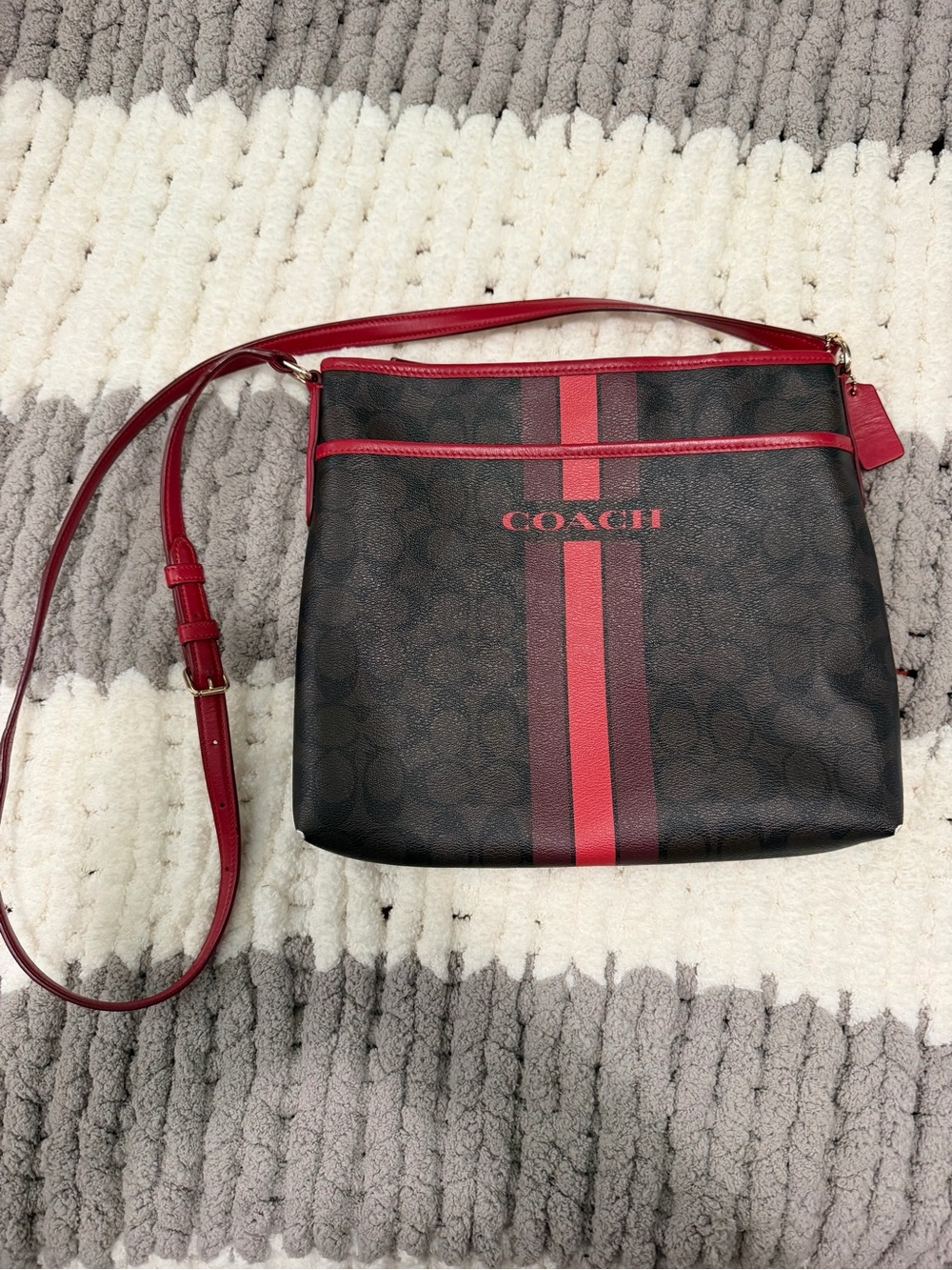 Coach signature varsity crossbody bag